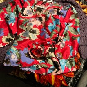 Vero Moda Floral Wrap Blouse | Pink Multicolor | Size US 18 EU 50